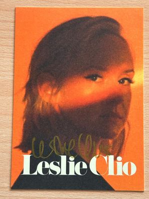 Leslie Clio Autogrammkarte original signiert #S939