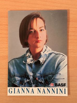 Gianna Nannini Autogrammkarte original signiert #S851