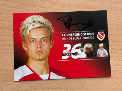 Peter Hackenberg FC Energie Cottbus Autogrammkarte original signiert #S540