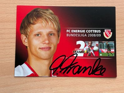 Thomas Franke FC Energie Cottbus Autogrammkarte original signiert #S518