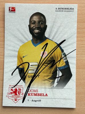 Domi Kumbela Eintracht Braunschweig Autogrammkarte original signiert #S490