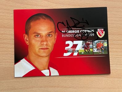 Christian Müller FC Energie Cottbus Autogrammkarte original signiert #S541