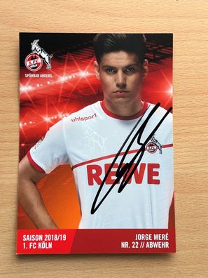 Jorge Meré 1. FC Köln Autogrammkarte original signiert #S467
