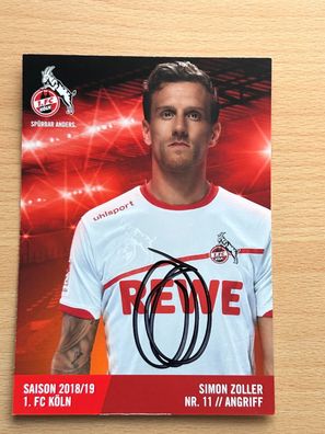 Simon Zoller 1. FC Köln Autogrammkarte original signiert #S461