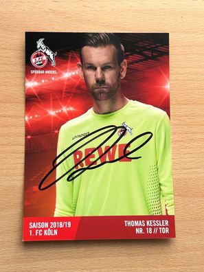 Thomas Kessler 1. FC Köln Autogrammkarte original signiert #S464