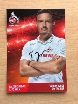 Florian Junge 1. FC Köln Autogrammkarte original signiert #S476