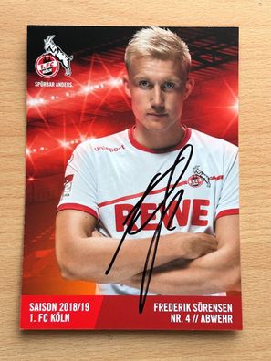 Frederik Sörensen 1. FC Köln Autogrammkarte original signiert #S459