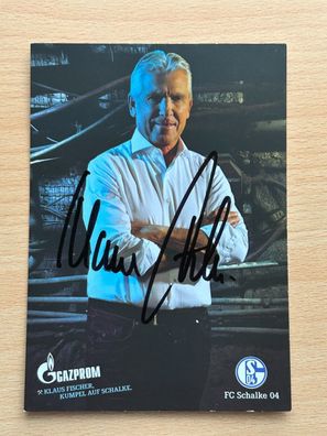 Klaus Fischer FC Schalke 04 Autogrammkarte original signiert #S453
