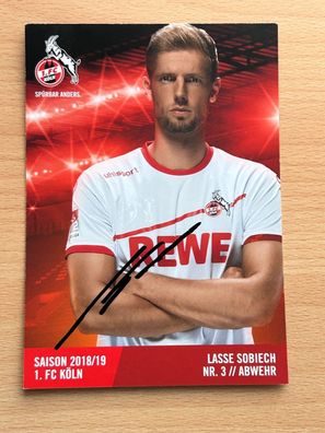 Lasse Sobiech 1. FC Köln Autogrammkarte original signiert #S458