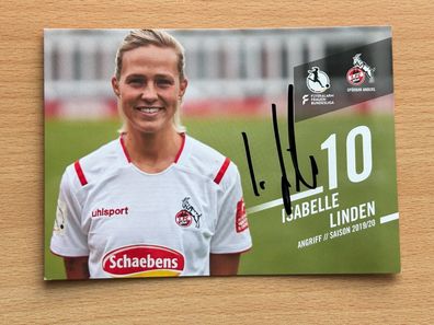 Isabelle Linden 1. FC Köln Autogrammkarte original signiert #S449