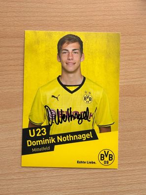 Dominik Nothnagel BVB U23 Autogrammkarte original signiert #S283