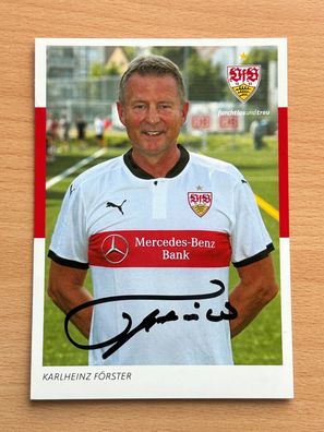 Karlheinz Förster VfB Stuttgart Autogrammkarte original signiert #S447