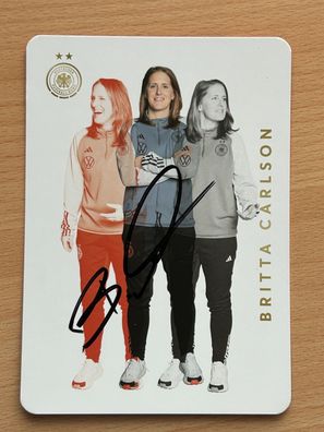 Britta Carlson dt. Nationalmannschaft Autogrammkarte original signiert #S235