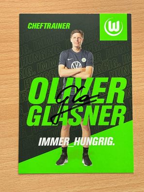 Oliver Glasner VfL Wolfsburg Autogrammkarte original signiert #S387
