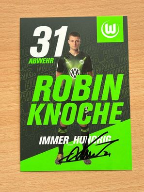 Robin Knoche VfL Wolfsburg Autogrammkarte original signiert #S381