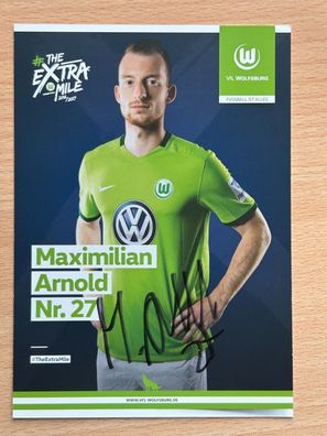 Maximilian Arnold VfL Wolfsburg Autogrammkarte original signiert #S395