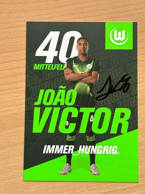 Joao Victor VfL Wolfsburg Autogrammkarte original signiert #S386
