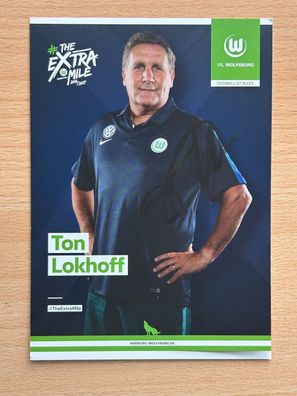 Ton Lokhoff VfL Wolfsburg Autogrammkarte original signiert #S405
