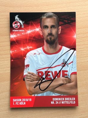 Dominick Drexler 1. FC Köln Autogrammkarte original signiert #S469