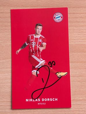 Niklas Dorsch FC Bayern München Autogrammkarte original signiert #S47