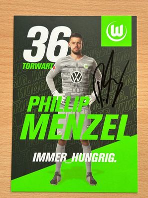 Phillip Menzel VfL Wolfsburg Autogrammkarte original signiert #S365