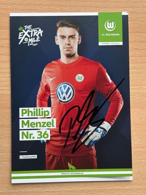 Phillip Menzel VfL Wolfsburg Autogrammkarte original signiert #S403