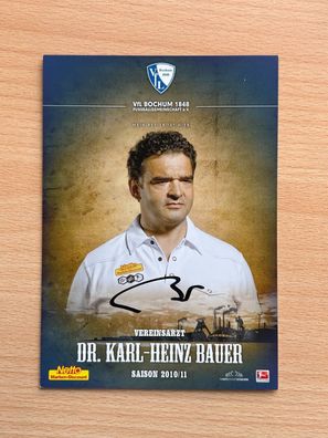 Dr. Karl-Heinz Bauer VfL Bochum Autogrammkarte original signiert #S274
