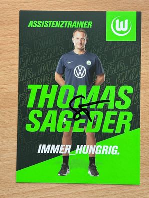 Thomas Sageder VfL Wolfsburg Autogrammkarte original signiert #S390