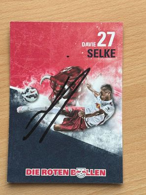 Davie Selke RB Leipzig Autogrammkarte original signiert #S455
