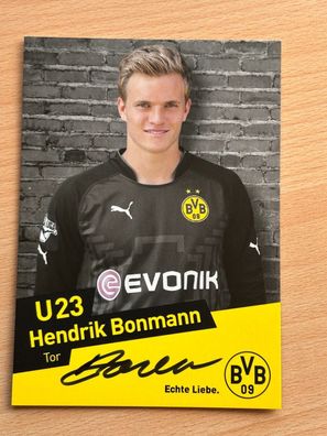 Hendrik Bonmann BVB U23 Autogrammkarte original signiert #S8