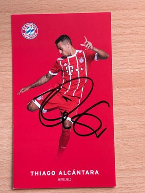 Thiago Alcántara FC Bayern München Autogrammkarte original signiert #S45