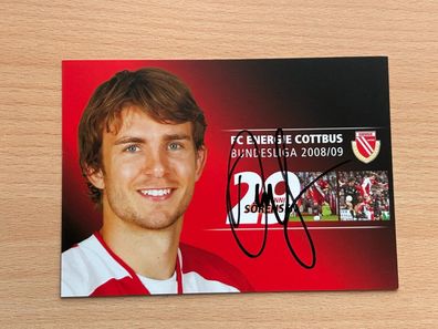 Dennis Sörensen FC Energie Cottbus Autogrammkarte original signiert #S535