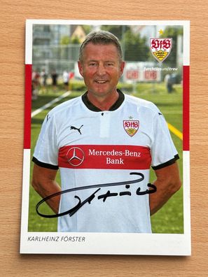 Karlheinz Förster VfB Stuttgart Autogrammkarte original signiert #S446