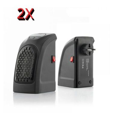 2X Elektrische Keramikheizung Plug-in Steckdosenheizung Heatpod InnovaGoods 400W