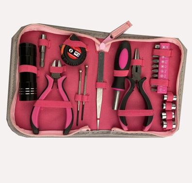 23x Werkzeugkoffer Pink Rose Werkzeuge Werkzeugset Werkzeugkasten Werkzeugkiste