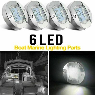 4x Marine Boot LED Stern Lichter Weiß 1224V Cabin Deck Courtesy Wasserdicht JF