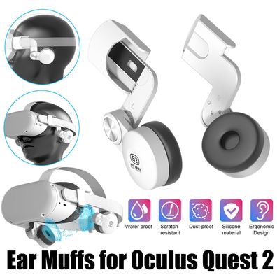 Adjustable Ear Muffs for Oculus Quest 2/ Elite/ Meta/ KIWI Head Strap Accessories