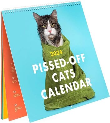 2024 Pissed-Off Cats Calendar / Funny Cat Wall Calendar Monthly Format Calendars