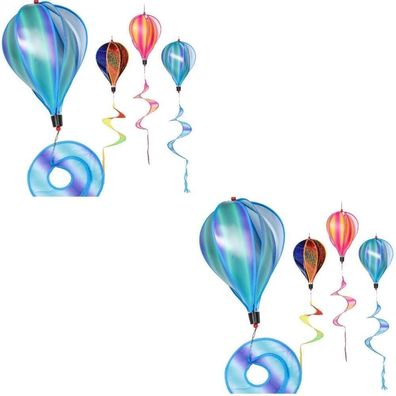 6 Pcs Party Hot Air Balloon Decor Wind Spinners Decoration for Hanging Garden