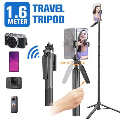 Bluetooth Telefon Selfie Stick Fernbedienung Stativ Ständer fur Vlog fur Live