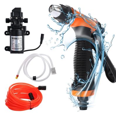 12V Druckwasserpumpe Selbstansaugende Wasserpumpe Hochdruck Reinigung Kit 100 W