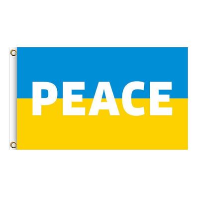 Fahne Flaggen Ukraine MIT PEACE 150x90cm Flagge Ukrainische Autofahne