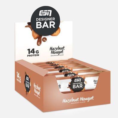 ESN Designer Bar Box, 12 Protein Riegel, Hazelnut Nougat