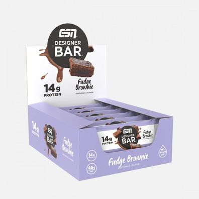 ESN Designer Bar Box, 12 Protein Riegel, Fudge Brownie