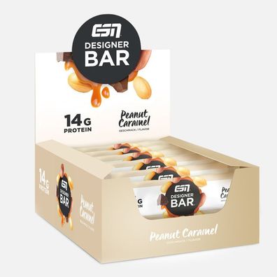 ESN Designer Bar Box, 12 Protein Riegel, Peanut Caramel