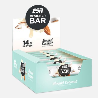 ESN Designer Bar Box, 12 Protein Riegel, Mandel Cocos