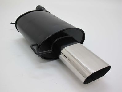 NOVUS Sportauspuff Endschalldämpfer 135x75mm scharf passend für 5er BMW E60 Limo