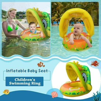 Luftmatratze Schwimmtier Schwimmring Badeinsel Wasser Kinder Baby Pool Gruen