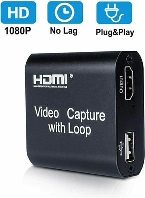 HDMI Video Capture Card with Loopout 1080P HD Recording and Live Streaming Boxs