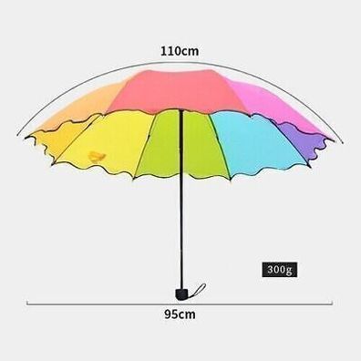 Sonnenschirm Sturmsicher Regenschirm Stockschirm Partnerschirm Regenbogen